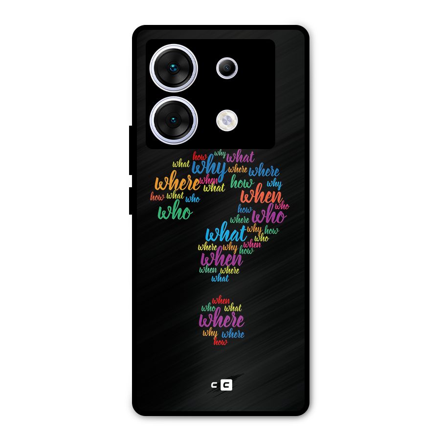 Why When Where How Metal Back Case for Infinix Zero 30 5G