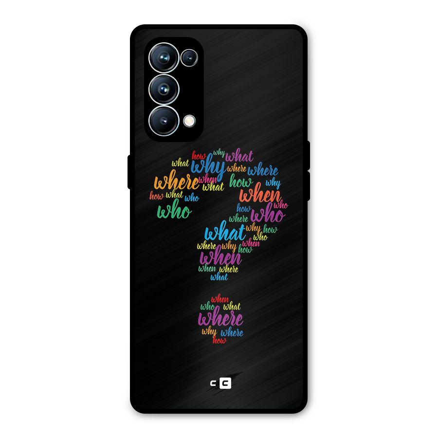 Why When Where How Metal Back Case for Oppo Reno5 Pro 5G