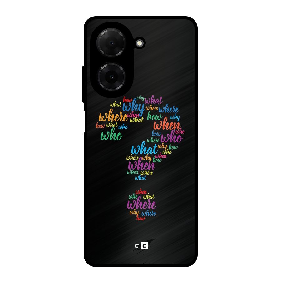 Why When Where How Metal Back Case for Redmi A5 4G