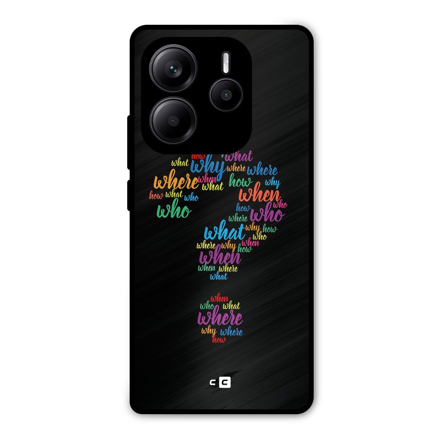 Why When Where How Metal Back Case for Redmi Note 14 5G