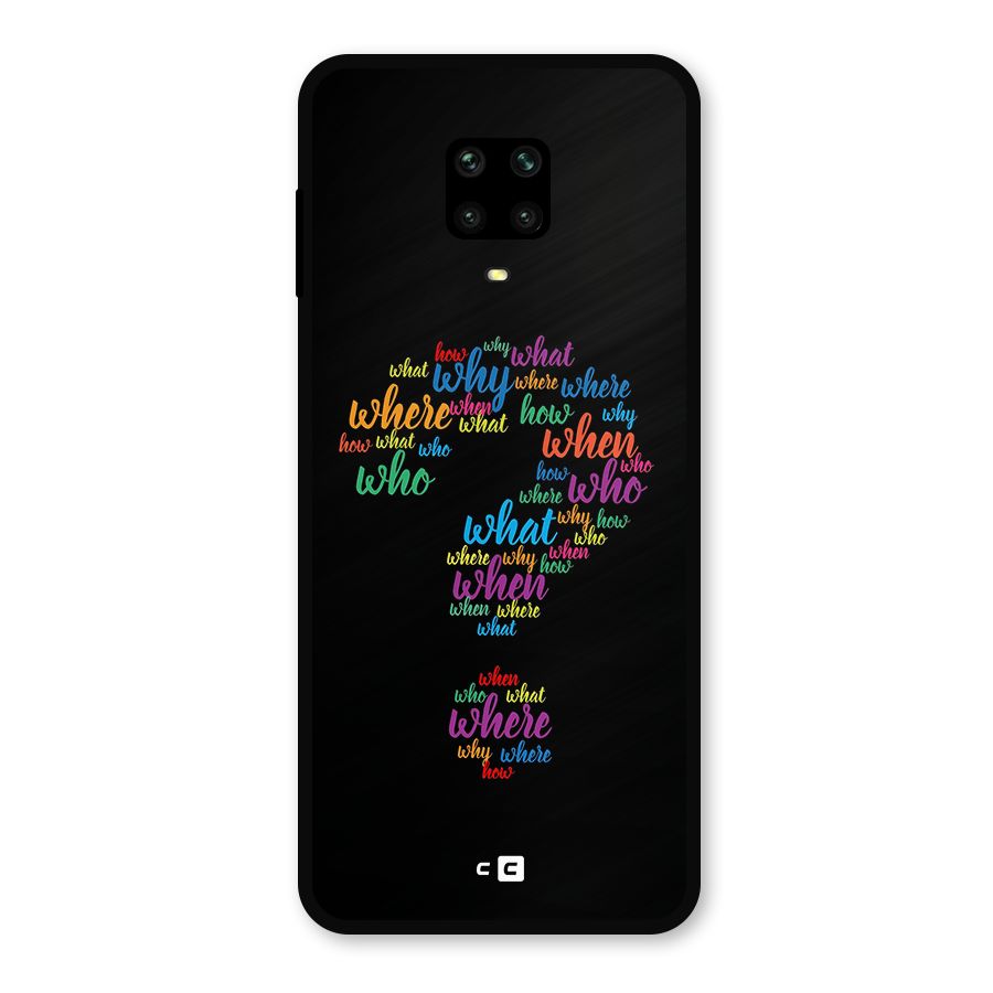 Why When Where How Metal Back Case for Redmi Note 9 Pro