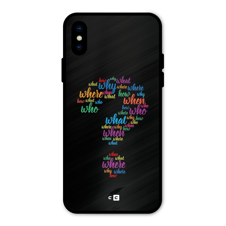 Why When Where How Metal Back Case for iPhone X