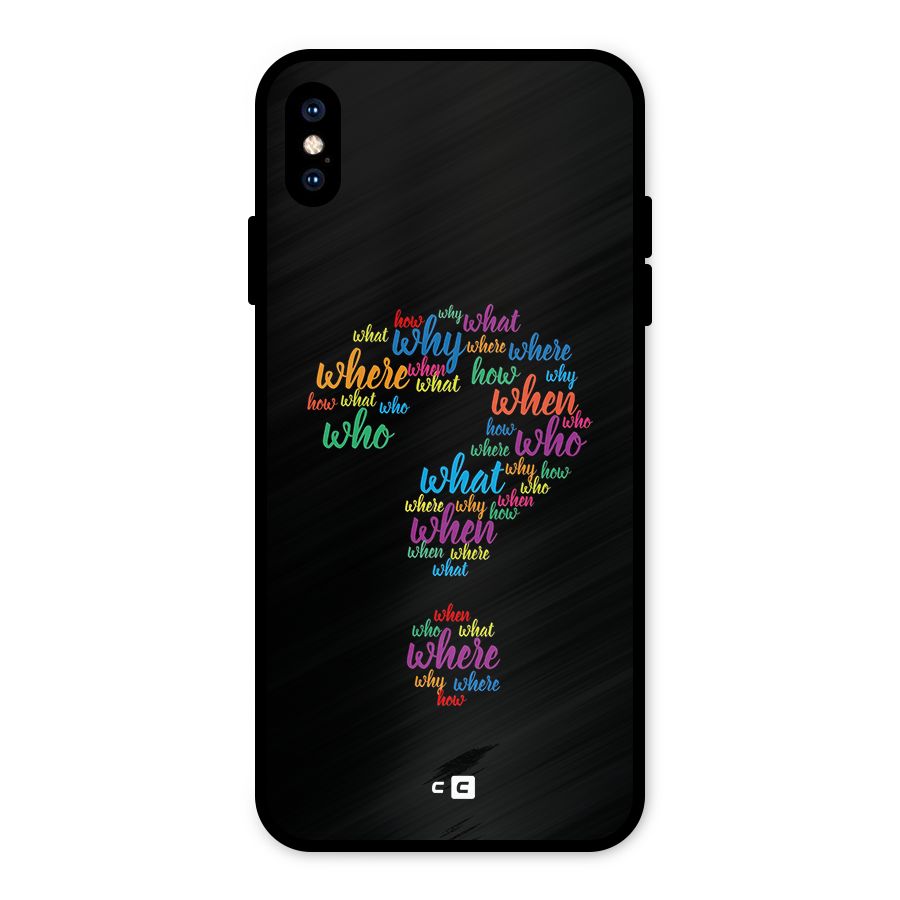 Why When Where How Metal Back Case for iPhone XS Max