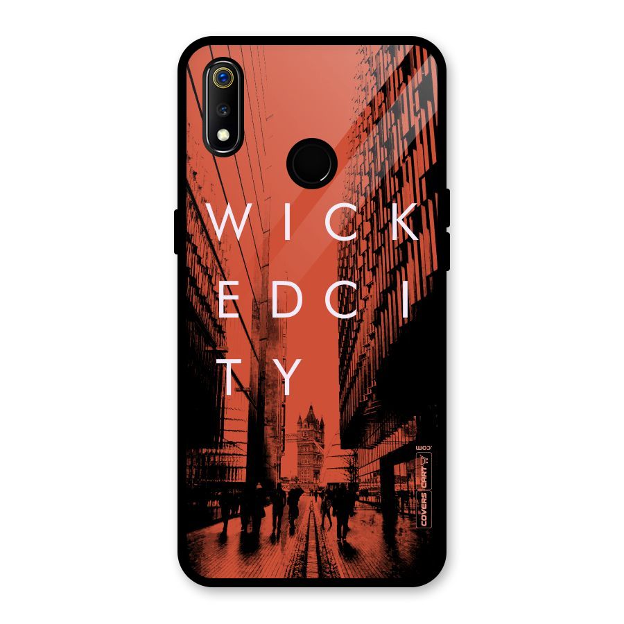 Wicked City Glass Back Case for Realme 3