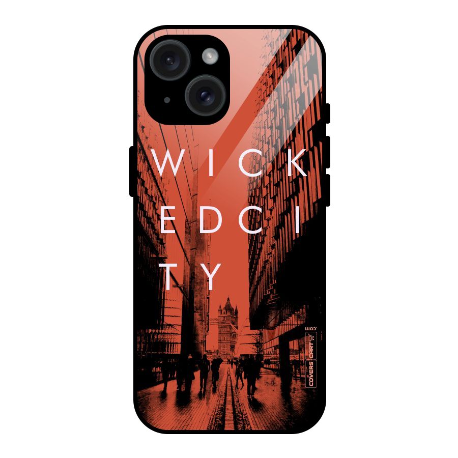 Wicked City Glass Back Case for iPhone 15
