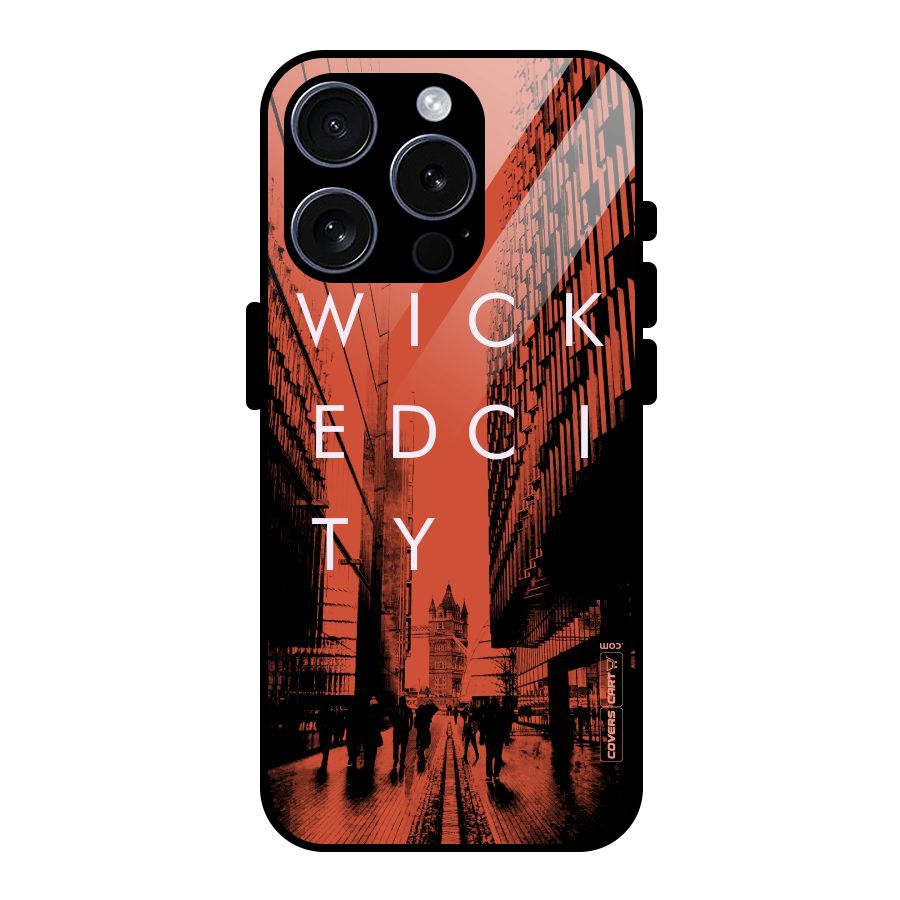 Wicked City Glass Back Case for iPhone 15 Pro