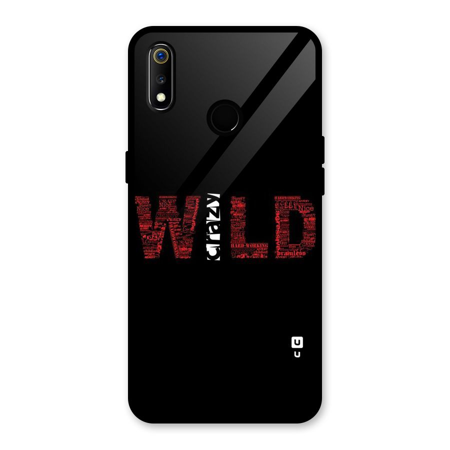 Wild Crazy Glass Back Case for Realme 3