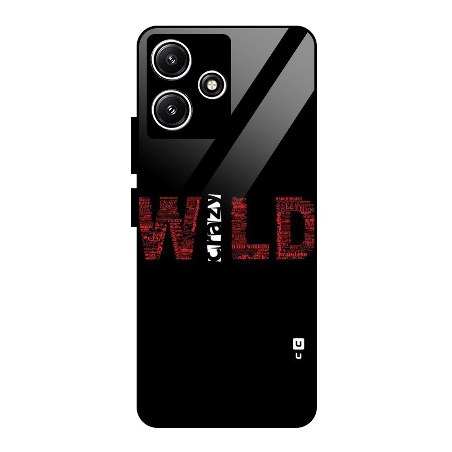 Wild Crazy Glass Back Case for Redmi 12 5G