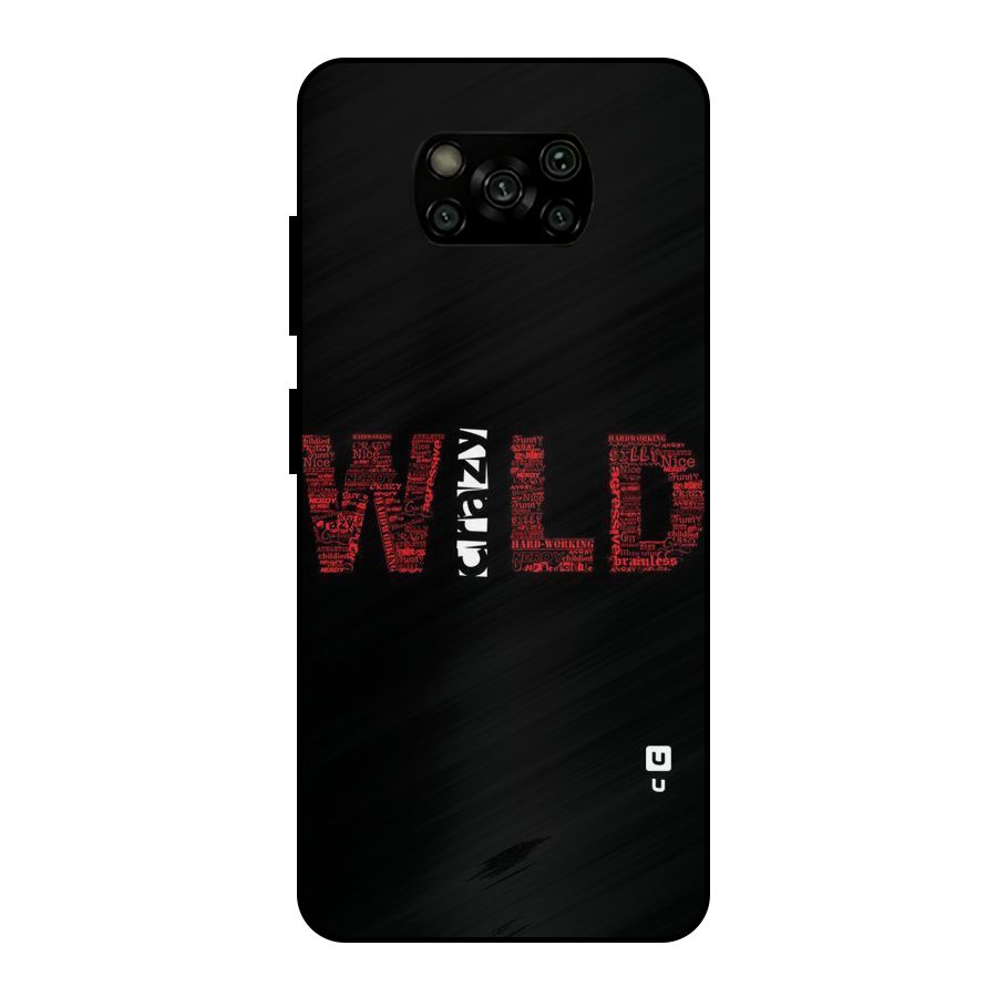 Wild Crazy Metal Back Case for Poco X3