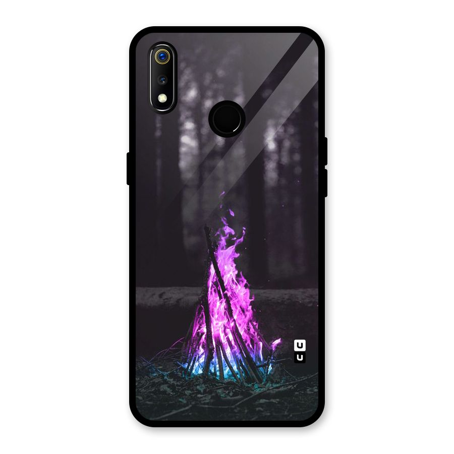 Wild Fire Glass Back Case for Realme 3i