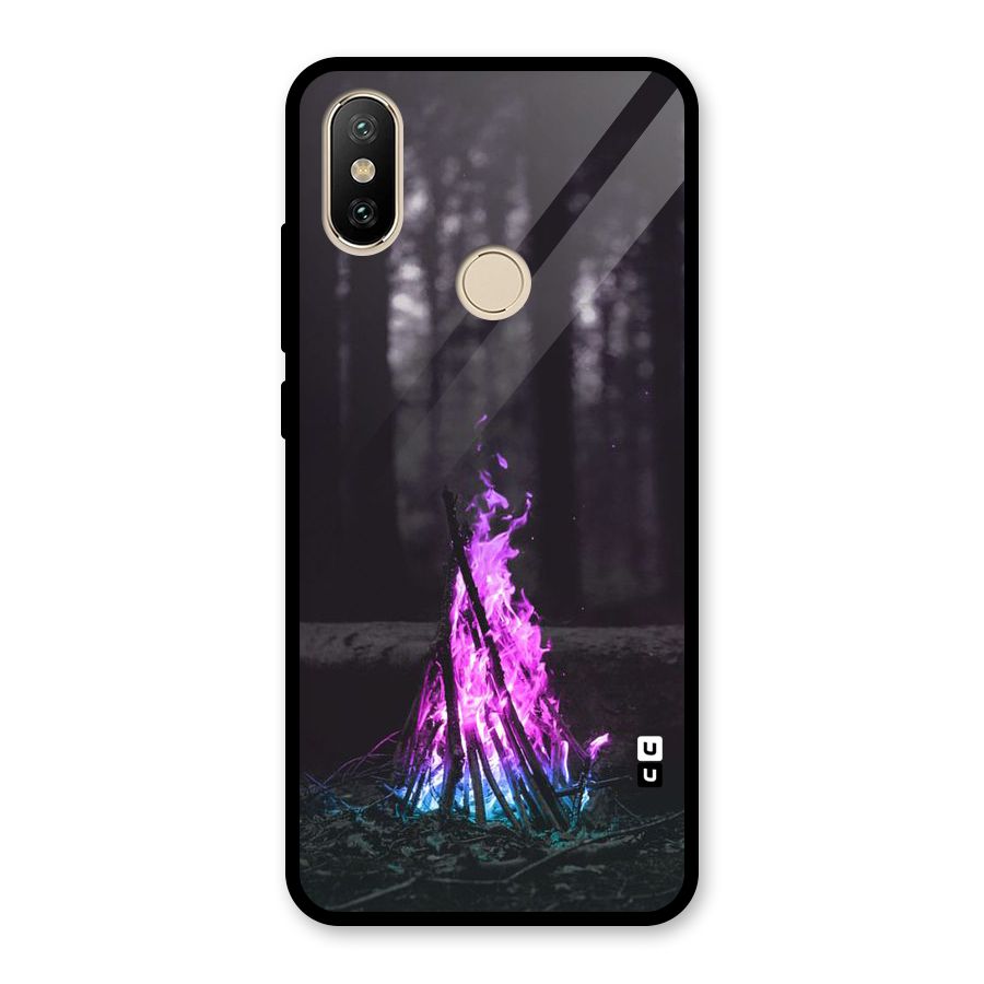 Wild Fire Glass Back Case for Redmi A2