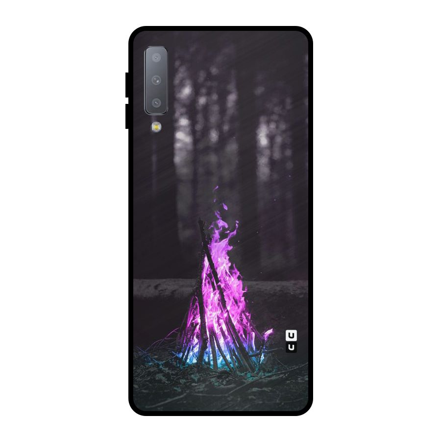 Wild Fire Metal Back Case for Galaxy A7 (2018)
