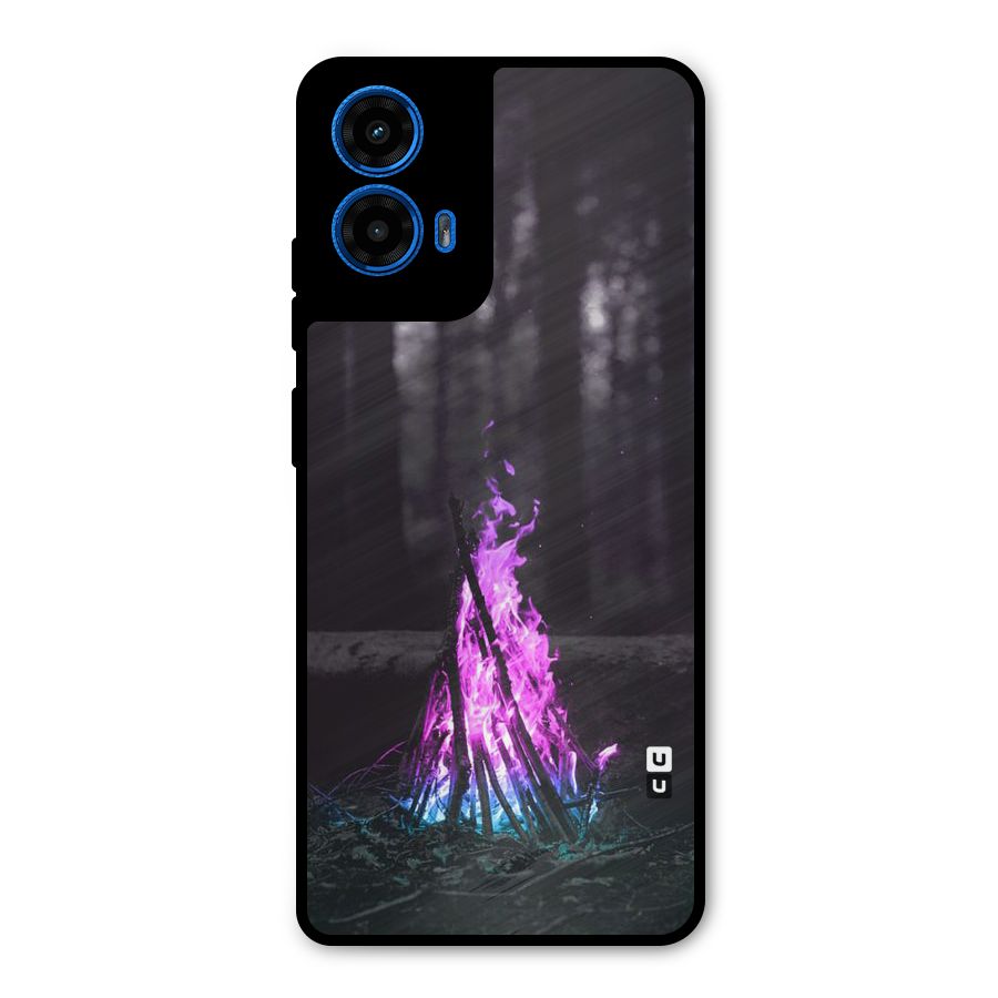 Wild Fire Metal Back Case for Moto G45