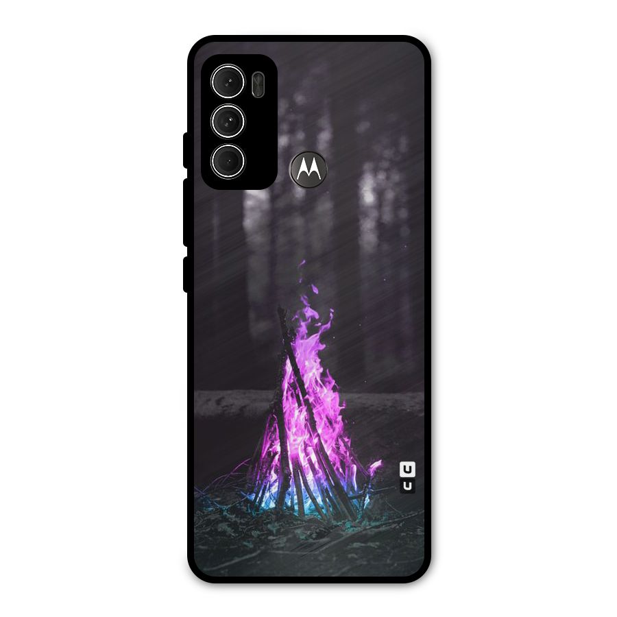 Wild Fire Metal Back Case for Moto G60