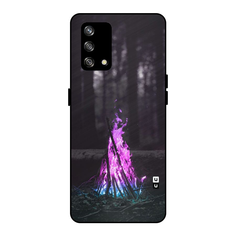 Wild Fire Metal Back Case for Oppo F19