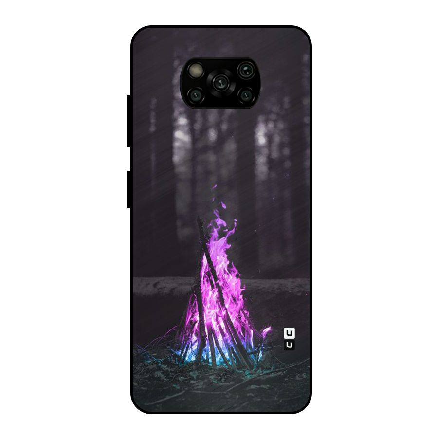 Wild Fire Metal Back Case for Poco X3