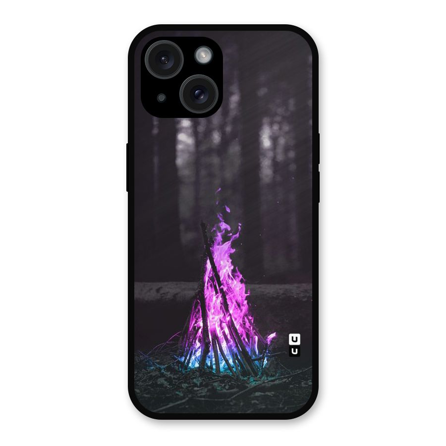 Wild Fire Metal Back Case for iPhone 15