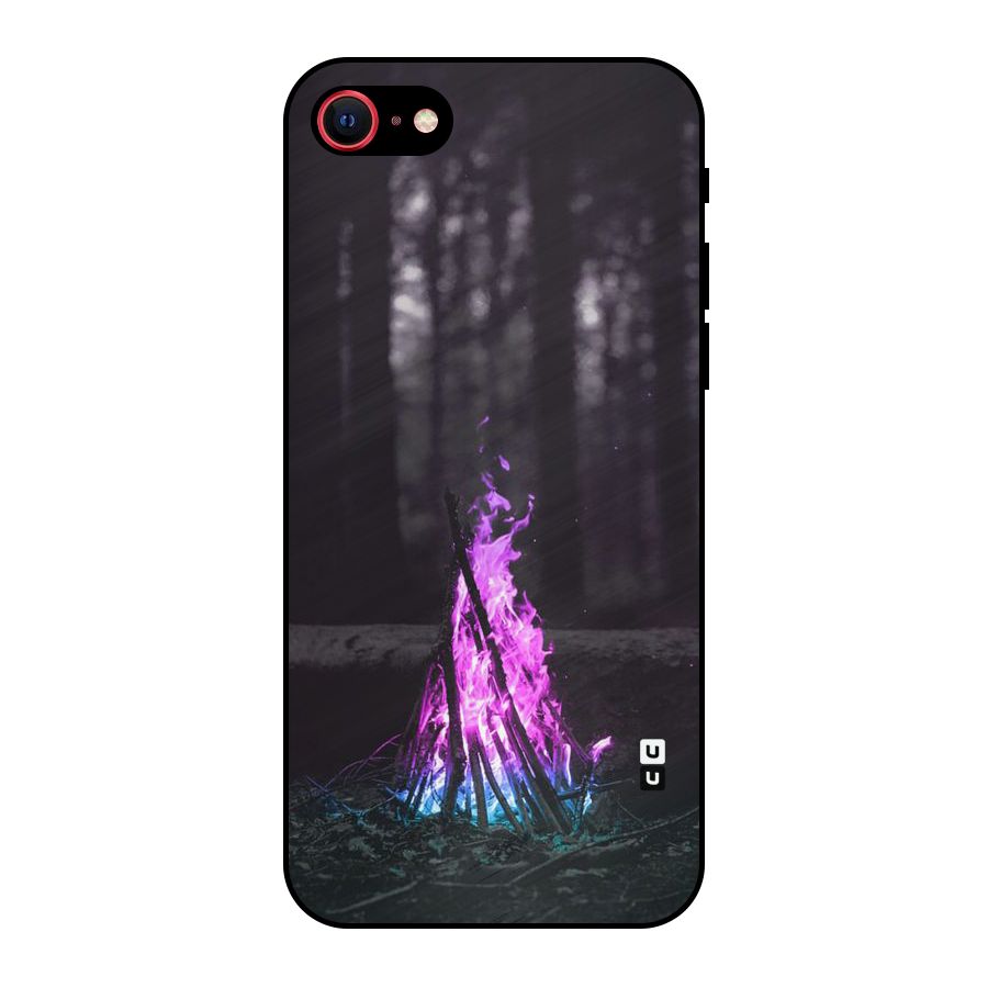 Wild Fire Metal Back Case for iPhone 8
