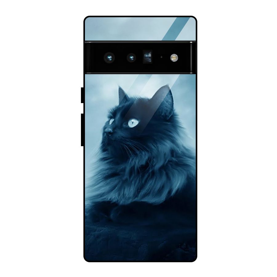 Wild Forest Cat Glass Back Case for Google Pixel 6 Pro
