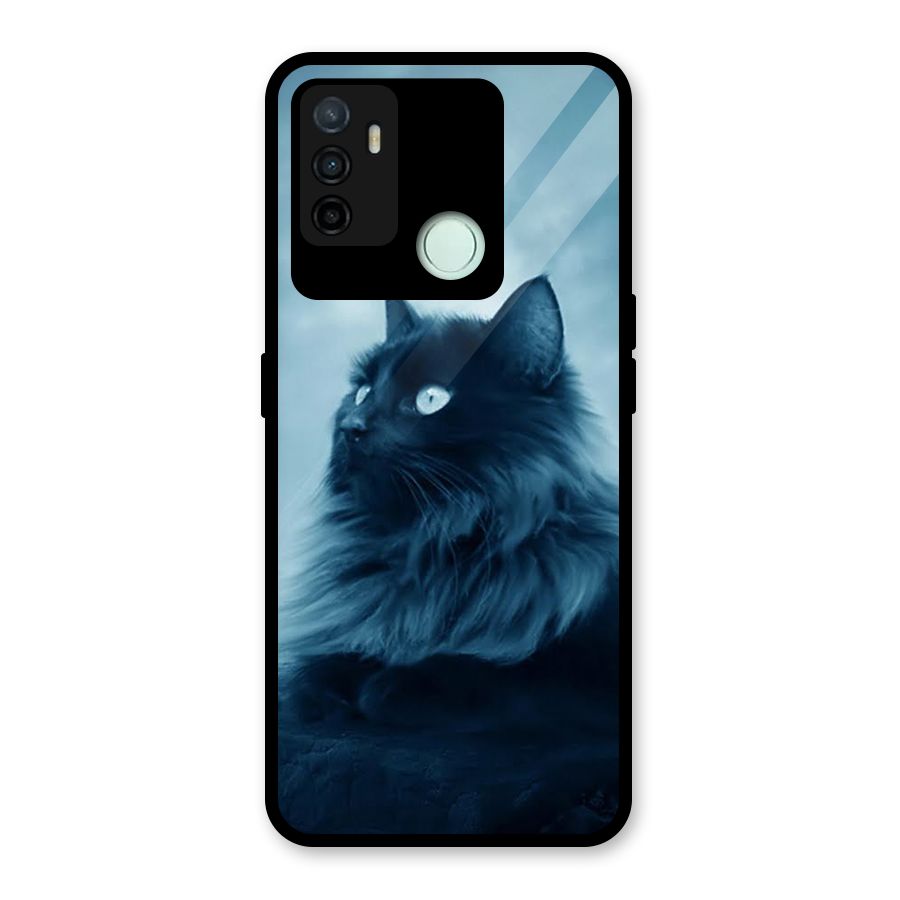 Wild Forest Cat Glass Back Case for Oppo A53