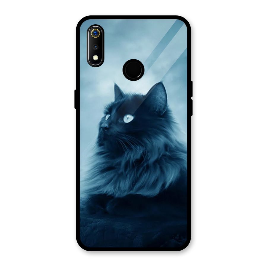 Wild Forest Cat Glass Back Case for Realme 3
