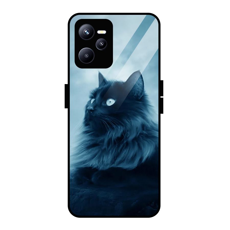 Wild Forest Cat Glass Back Case for Realme C35