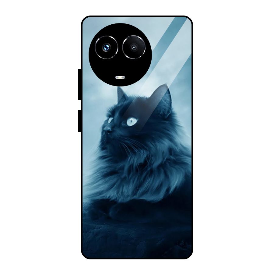 Wild Forest Cat Glass Back Case for Realme Narzo 60X