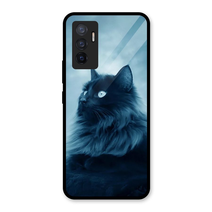 Wild Forest Cat Glass Back Case for Vivo V23e