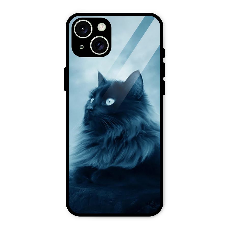 Wild Forest Cat Glass Back Case for iPhone 15 Plus