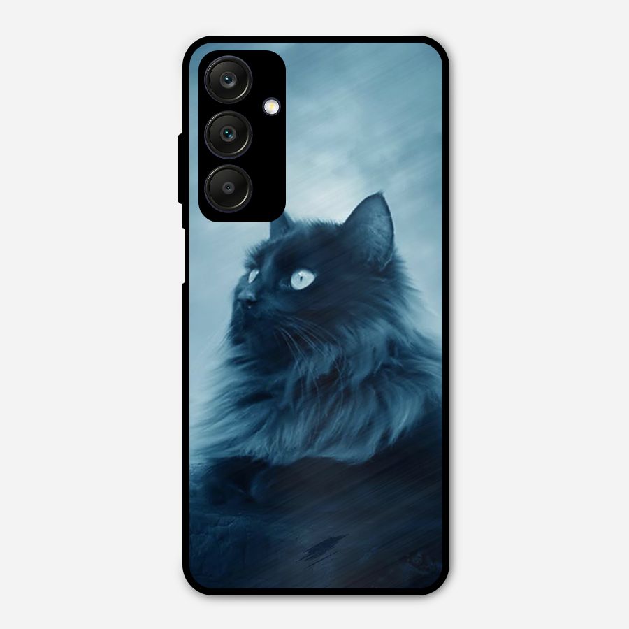 Wild Forest Cat Metal Back Case for Galaxy A25 5G