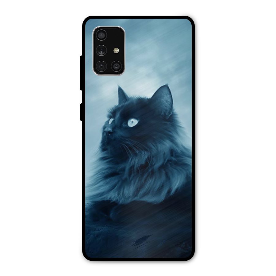 Wild Forest Cat Metal Back Case for Galaxy A71