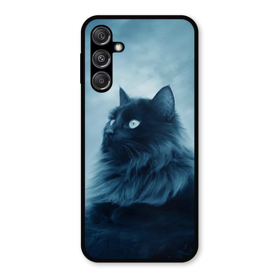 Wild Forest Cat Metal Back Case for Galaxy M34 5G