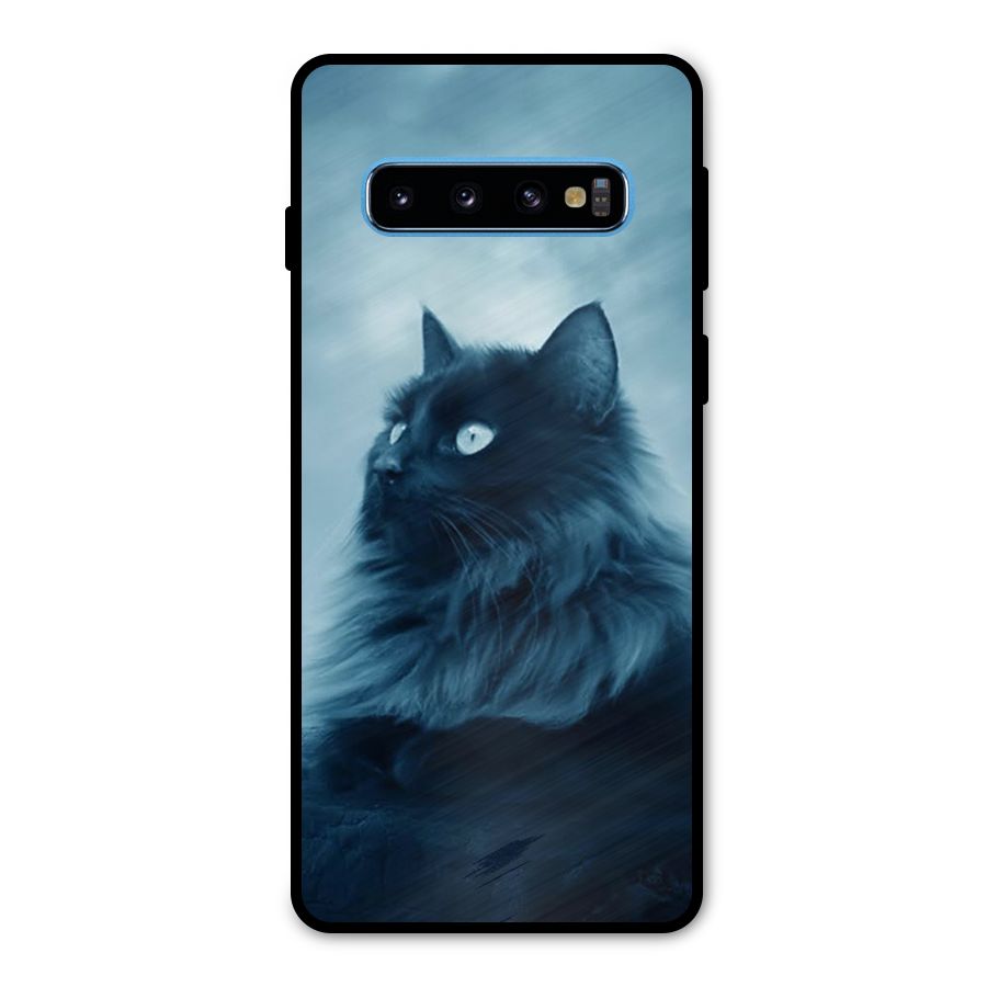 Wild Forest Cat Metal Back Case for Galaxy S10