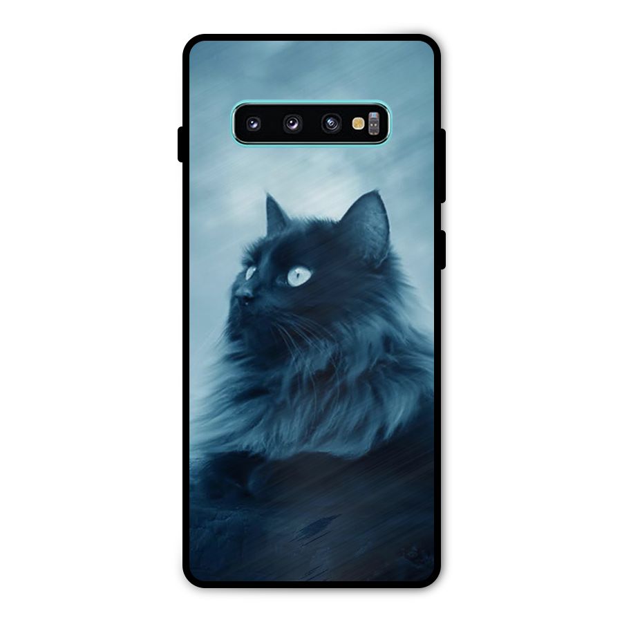 Wild Forest Cat Metal Back Case for Galaxy S10 Plus