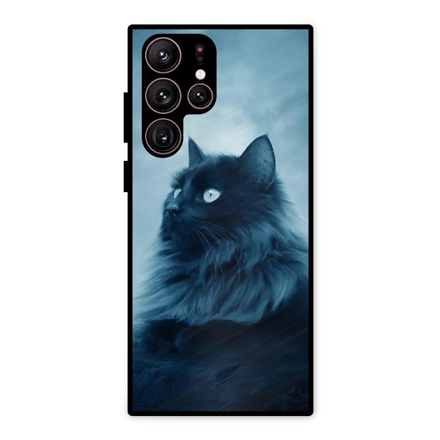 Wild Forest Cat Metal Back Case for Galaxy S22 Ultra 5G