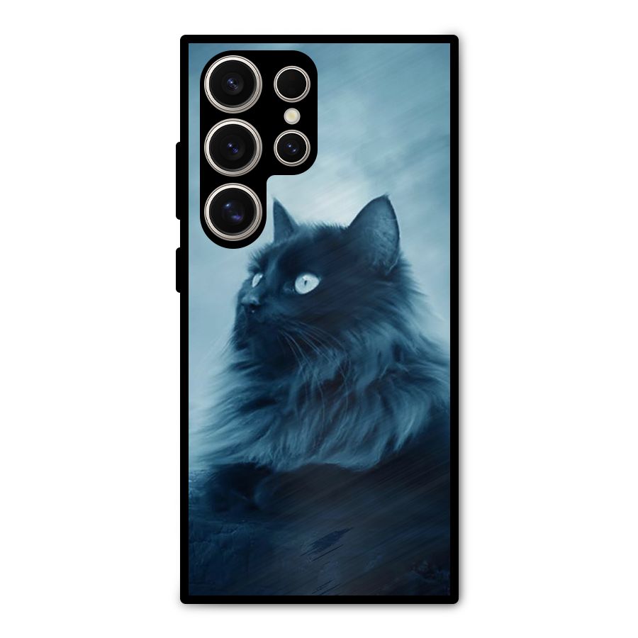 Wild Forest Cat Metal Back Case for Galaxy S24 Ultra