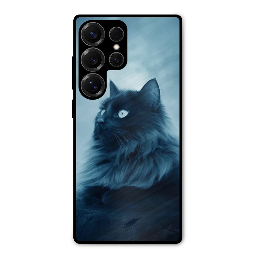Wild Forest Cat Metal Back Case for Galaxy S25 Ultra