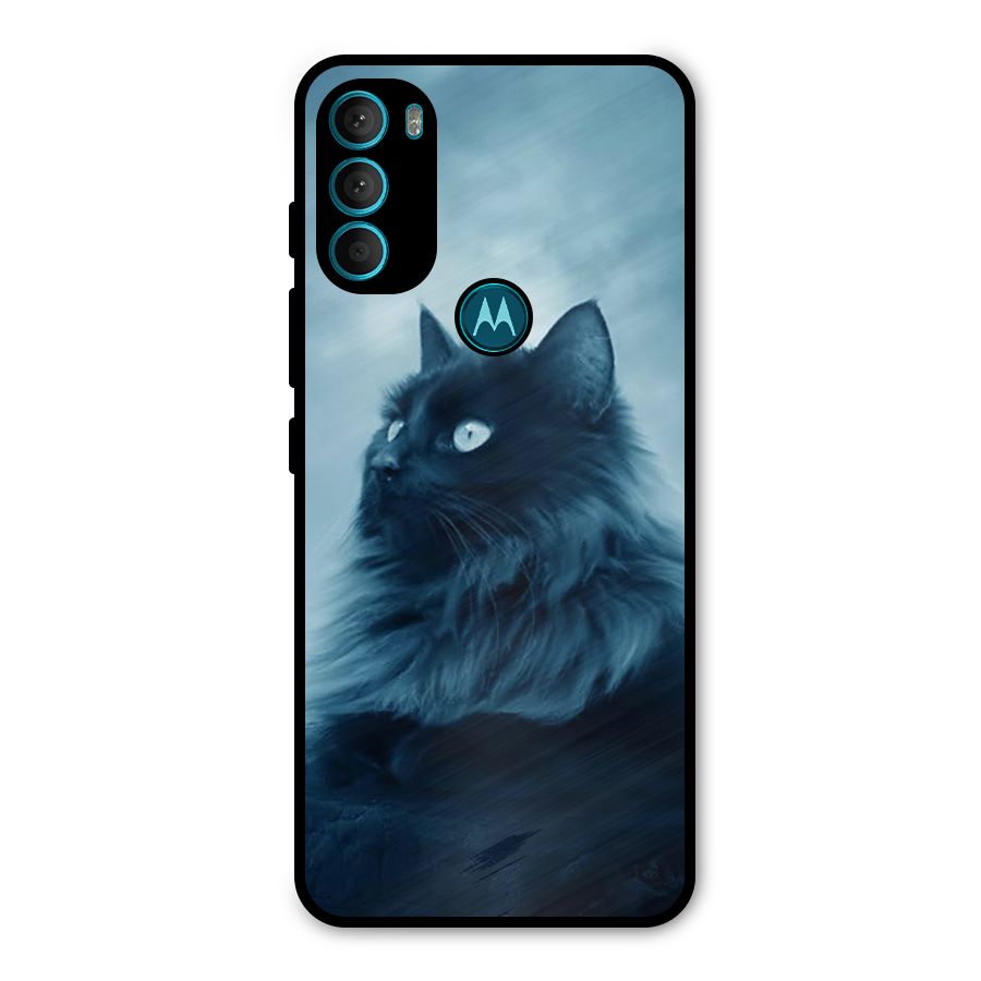 Wild Forest Cat Metal Back Case for Moto G71 5G