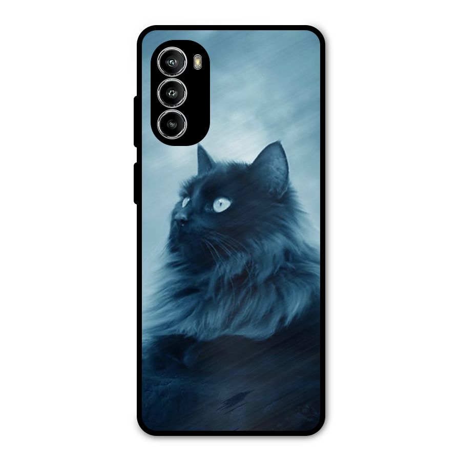 Wild Forest Cat Metal Back Case for Moto G82