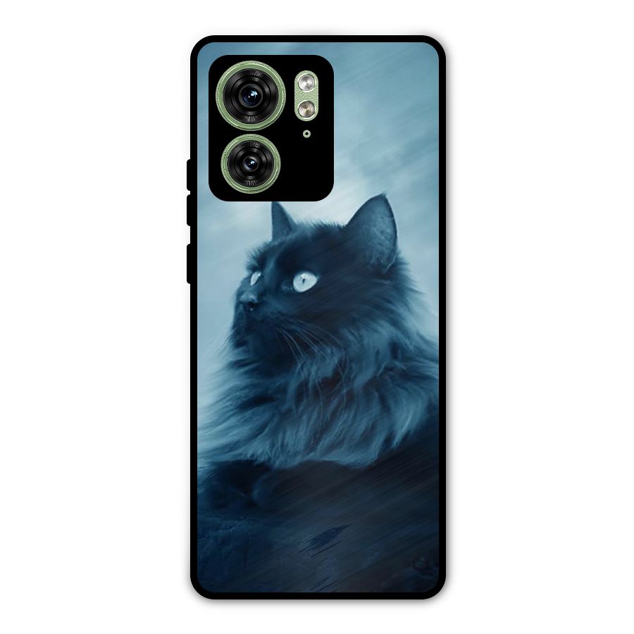 Wild Forest Cat Metal Back Case for Motorola Edge 40 5G