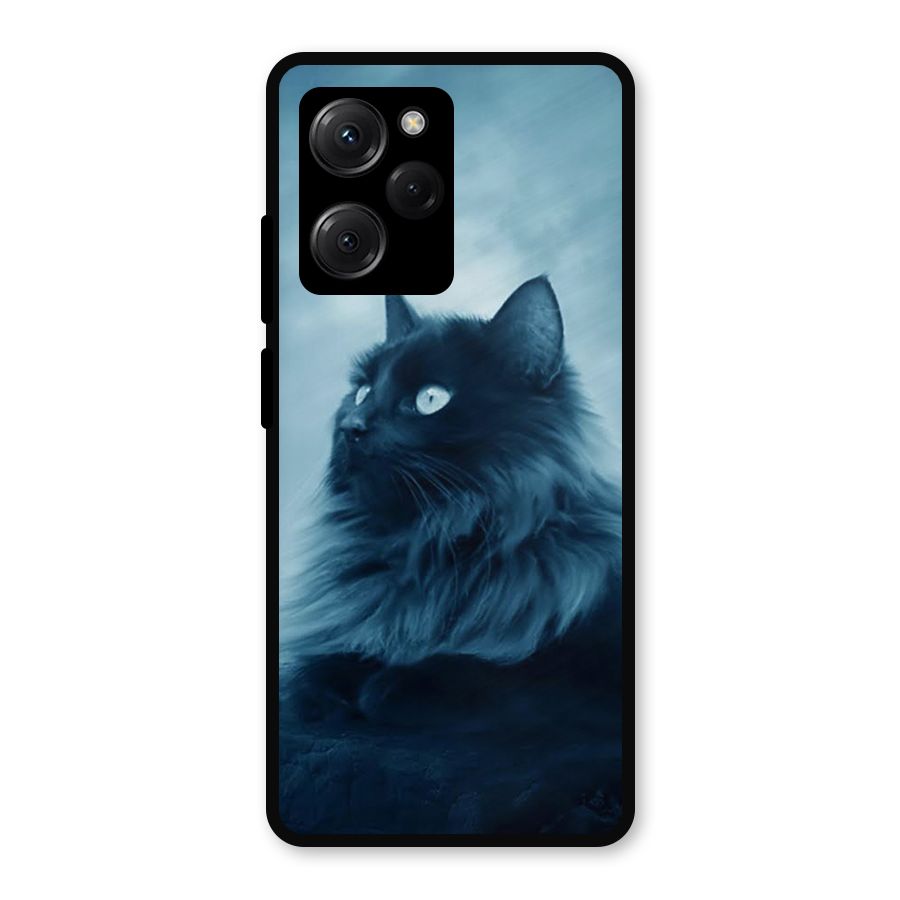 Wild Forest Cat Metal Back Case for Poco X5 Pro