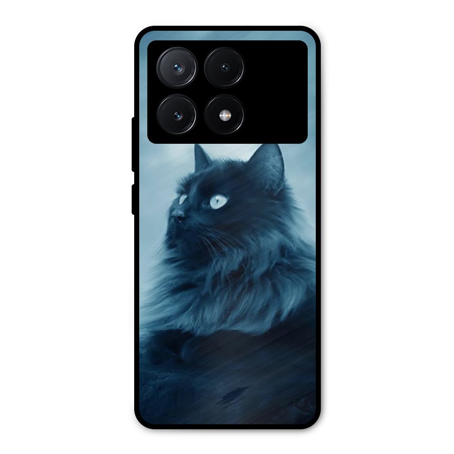 Wild Forest Cat Metal Back Case for Poco X6 Pro