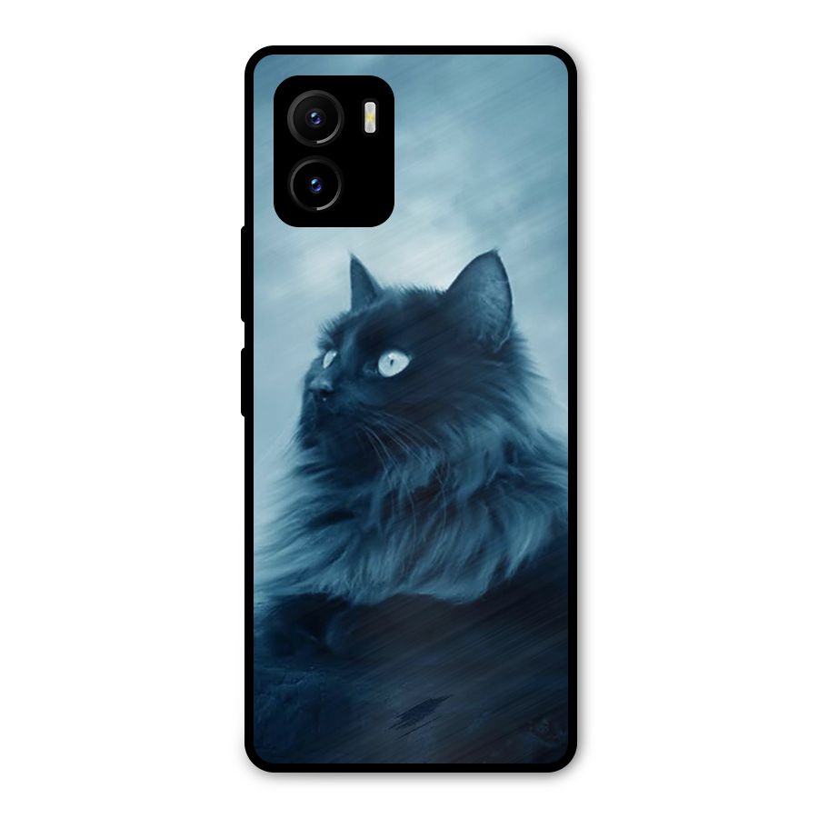 Wild Forest Cat Metal Back Case for Vivo Y15s