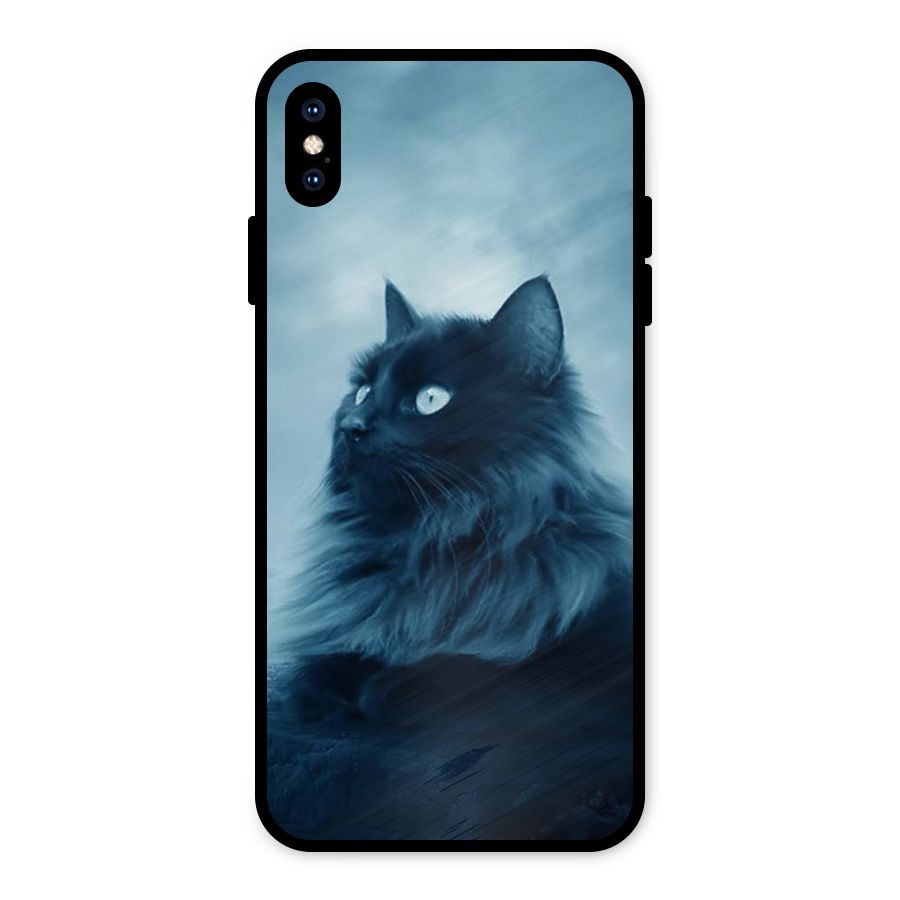 Wild Forest Cat Metal Back Case for iPhone XS Max