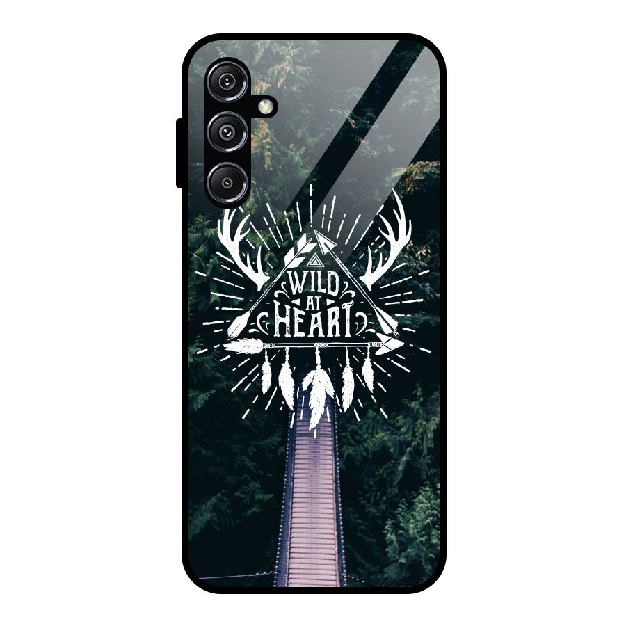 Wild Heart Glass Back Case for Galaxy M34 5G