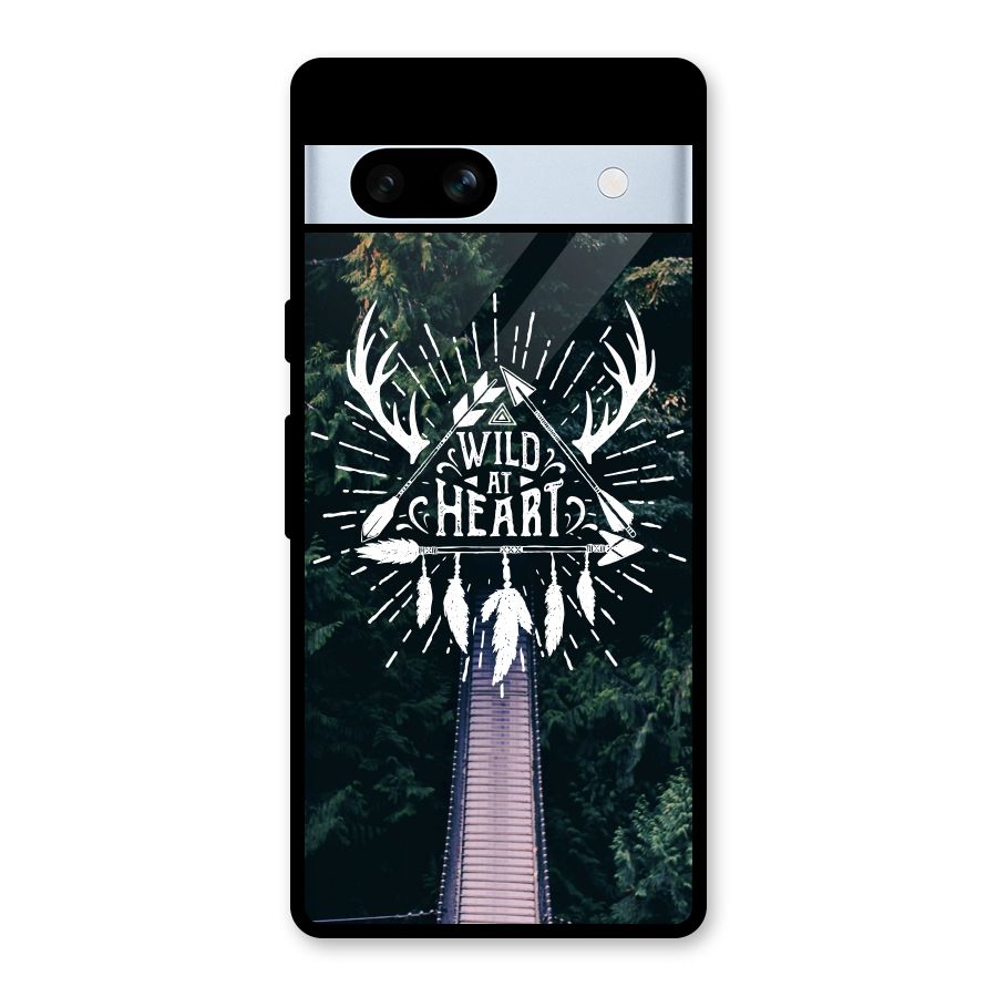 Wild Heart Glass Back Case for Google Pixel 7a