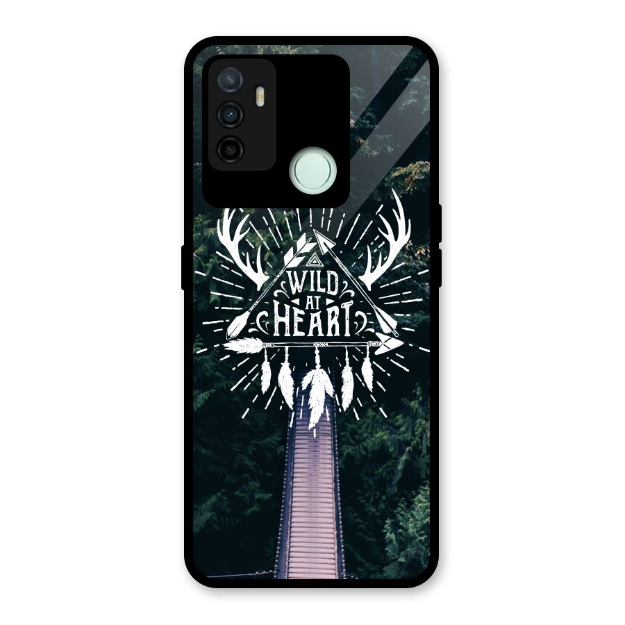 Wild Heart Glass Back Case for Oppo A53