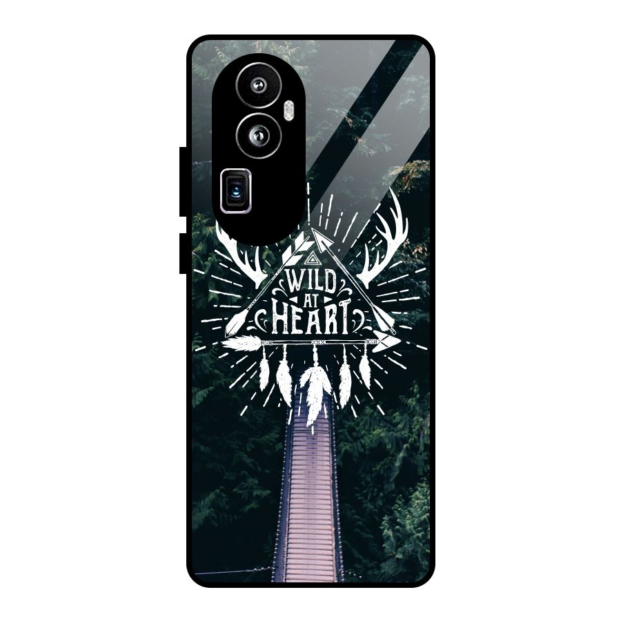 Wild Heart Glass Back Case for Oppo Reno10 Pro Plus