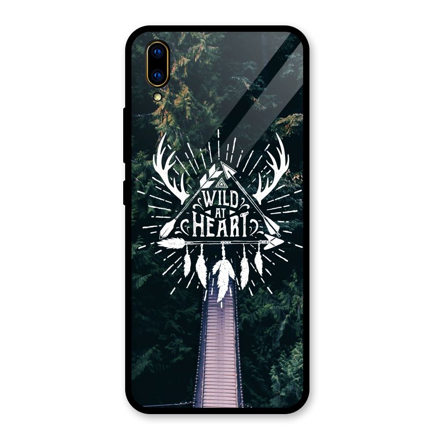 Wild Heart Glass Back Case for Vivo V11 Pro