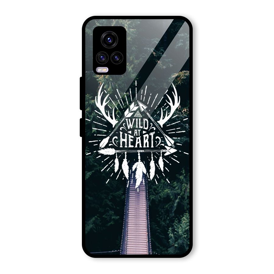Wild Heart Glass Back Case for Vivo V20 2021